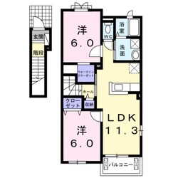 境港駅 バス8分  中野下車：停歩7分 2階の物件間取画像